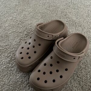 Crocs Crush Latte Platform Clogs
